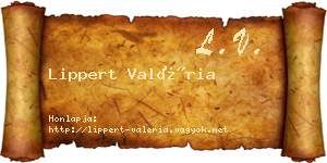 Lippert Valéria névjegykártya